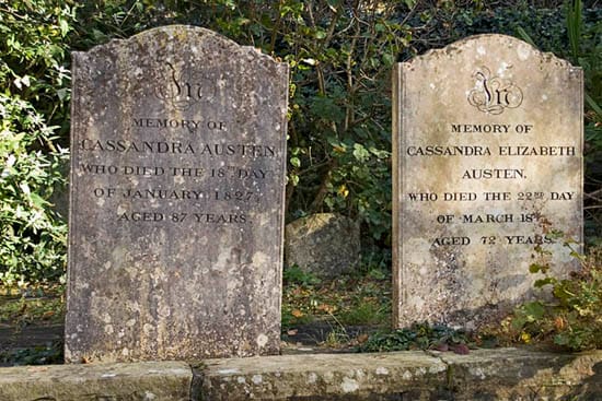 Headstones Jane Austen family