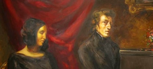 'Portrait of Frédéric Chopin and George Sand' by Delacroix