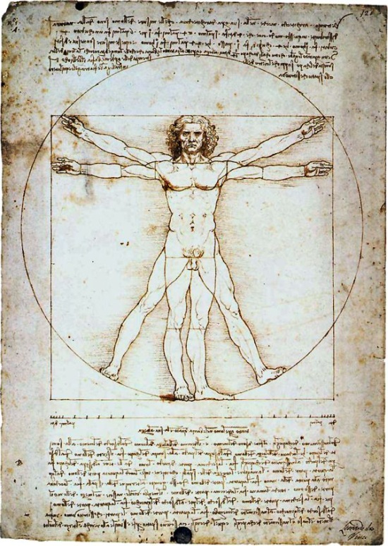 Vitruvian Man by Da Vinci (around 1490)